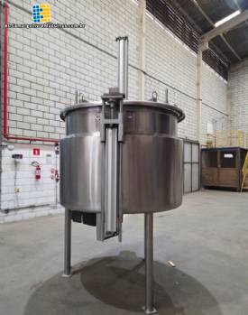 Reactor/agitador de tanque mezclador con camisa de acero inoxidable KROMA de 1800 litros