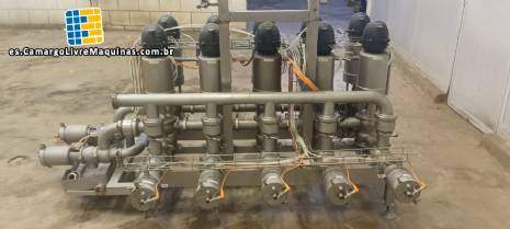 Conjunto de v�lvulas sanitarias de acero inoxidable Alfa Laval/Tetra Pak para productos l�cteos, leche y bebidas
