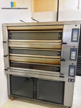 Horno de tres c�maras con sistema de vapor, 12 bandejas para hornear (60 cm x 70 cm) Ramanhos
