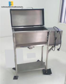 Mezcladora de cinta de acero inoxidable para polvos, 50 litros.