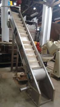 Cinta transportadora con estructura de acero inoxidable para agua