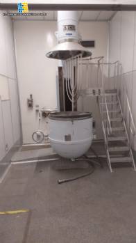 Mezcladora planetaria con cuba basculante con camisa de calentamiento, Inco 500 litros