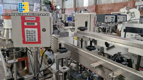 Etiquetadora de doble cabezal Prolabel para botellas planas