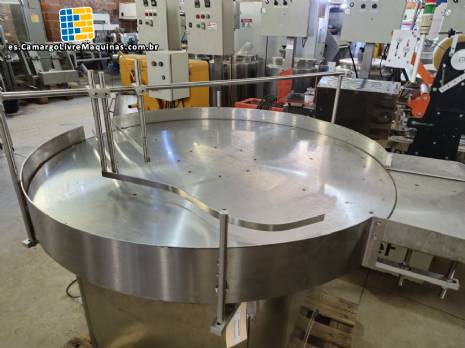 Alimentador giratorio de acero inoxidable para tarros Levapack de 1200 mm